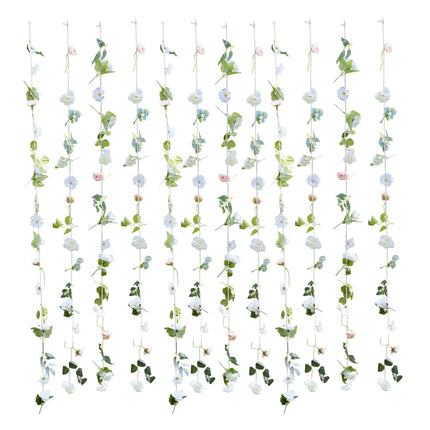 Decoración colgante Flores 1,8m 12pcs