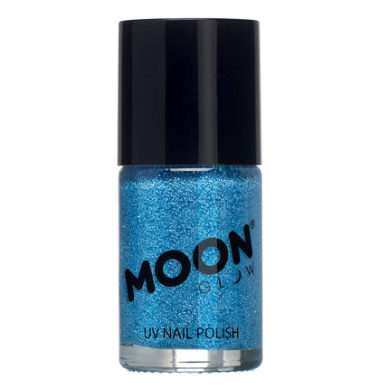 Esmalte de uñas con purpurina UV Moon Glow Neon Azul 14ml