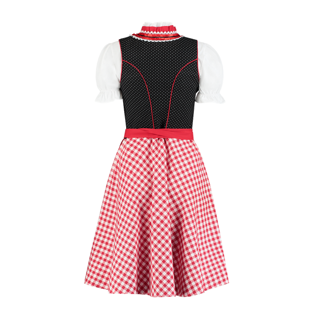 Rojo Blanco Dirndl Vestido Oktoberfest Damas Cuadros