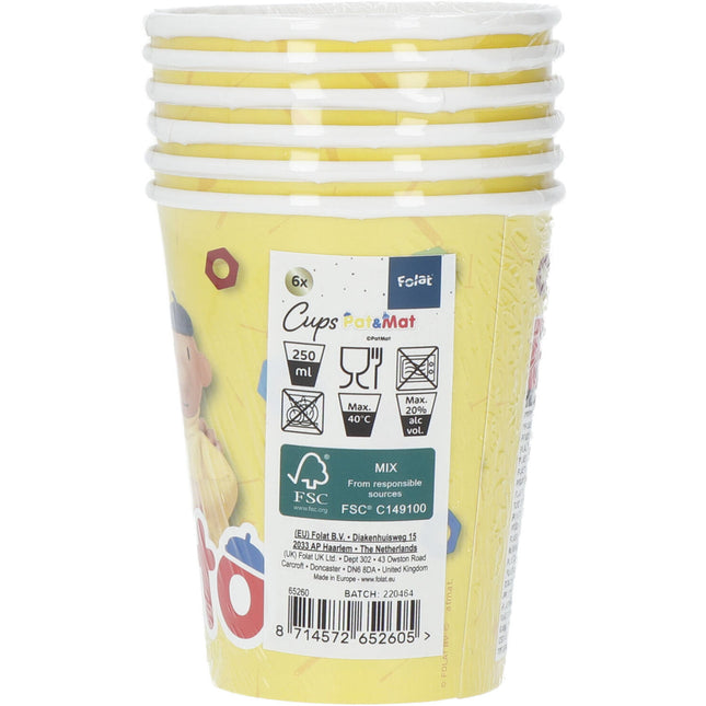 Vasos Vecino y Vecino Papel 250ml 6pcs