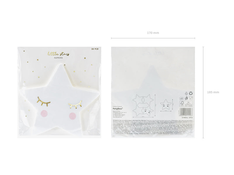 Servilletas Little Star Estrella 16cm 20pcs