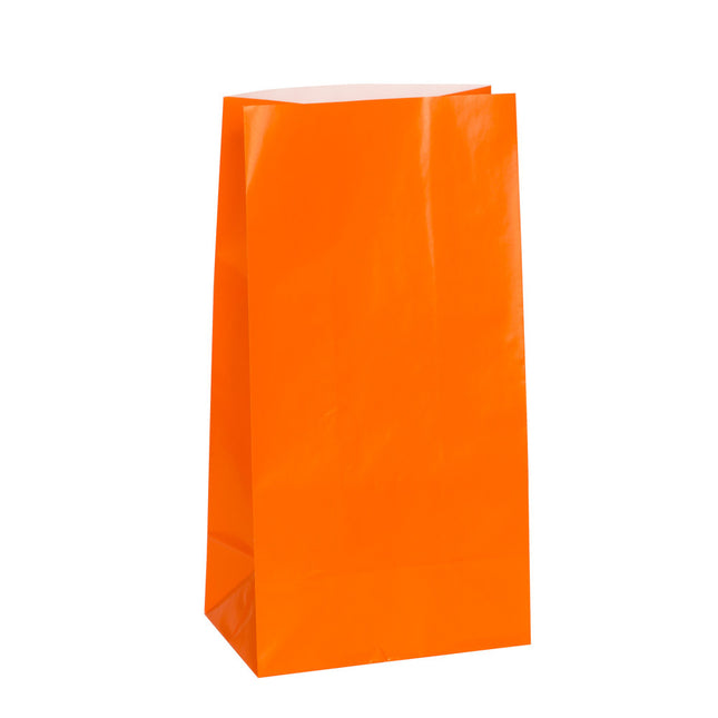 Bolsas de fiesta Naranja 25cm 12uds