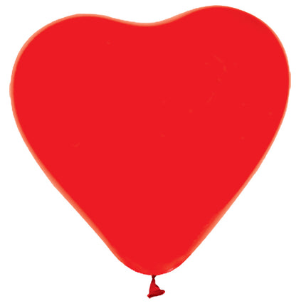 Globos Corazones Rojos 30.5cm 100pcs