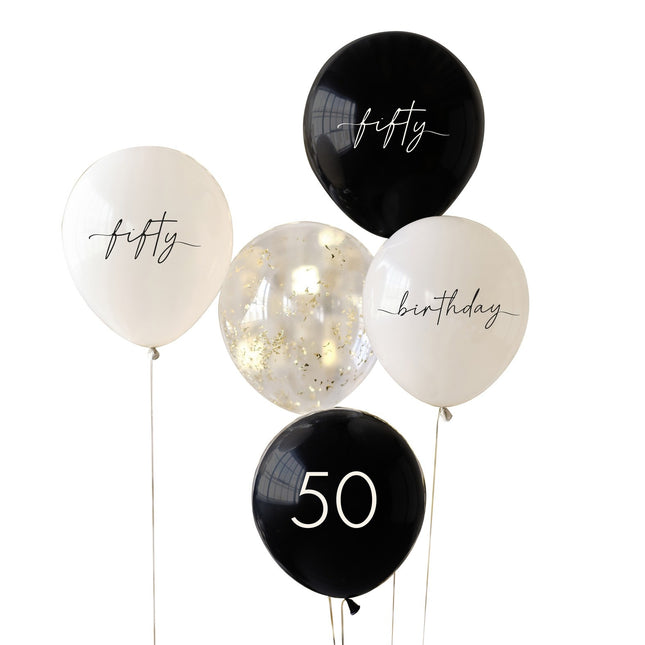 Set Globos 50 Años 30cm 5pcs