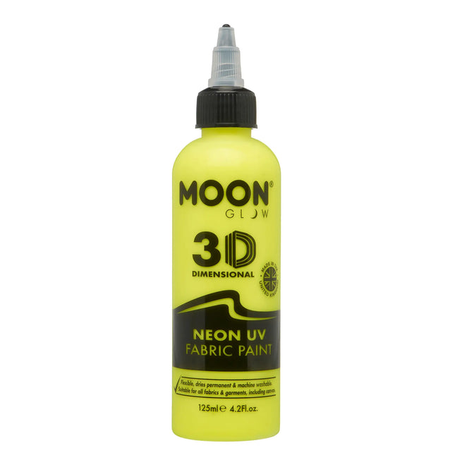 Moon Glow Pintura UV Neón para Telas 125ml Amarillo Intenso 125ml