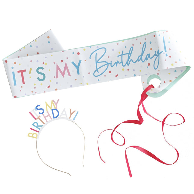 Cinta para el pelo It'S My Birthday Set 2 piezas