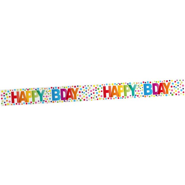 Cinta de cumpleaños Happy Birthday Dots 15m