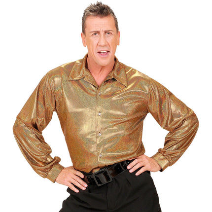 Camisa Disco 70S Oro Hombre