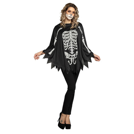 Poncho Esqueleto Halloween