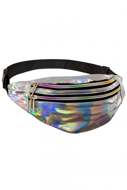 Bolsa Hip Plata Holográfica