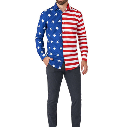 Camiseta USA Flag Hombre <tc>Suitmeister</tc>