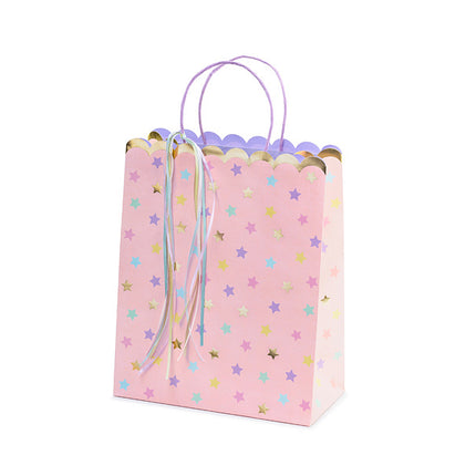 Bolsa regalo Estrellas Rosa 32cm