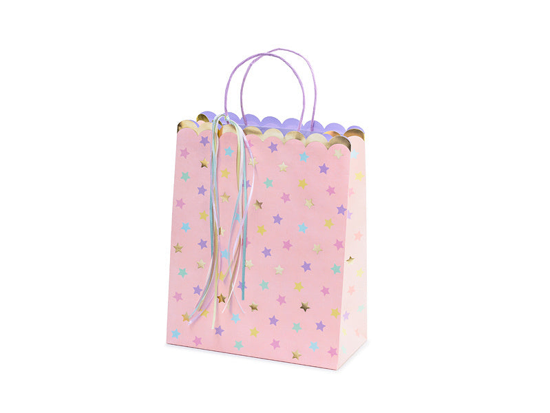 Bolsa regalo Estrellas Rosa 32cm