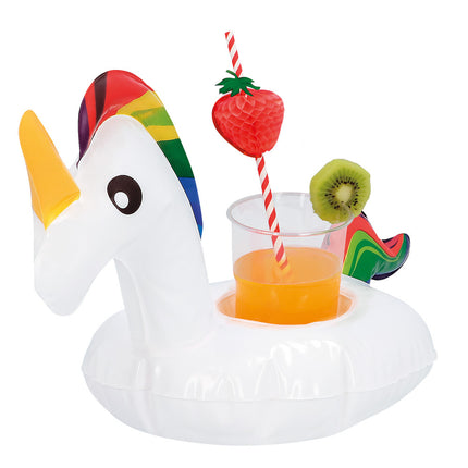 Portavasos Hinchable Unicornio 17cm