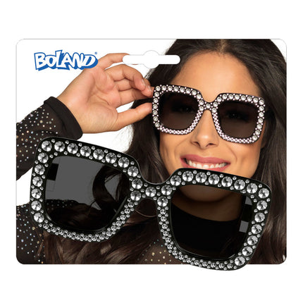 Gafas de fiesta Purpurina negra