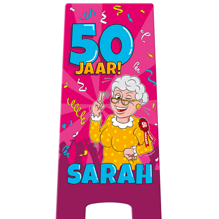 Señal de advertencia Sarah Cartoon 58cm