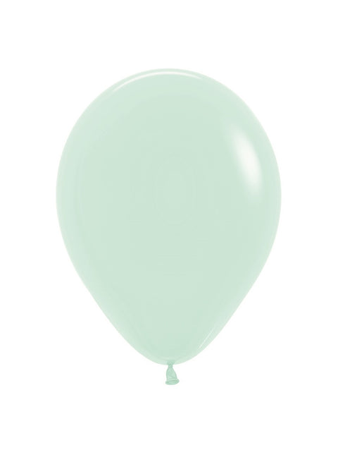 Globos Verde Mate Pastel 23cm 50pcs