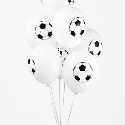 Globos Fútbol Blanco 30,5cm 8pcs