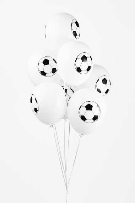 Globos Fútbol Blanco 30,5cm 8pcs