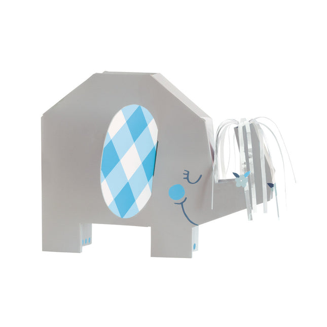 Elefante Bebé Decoración de Mesa Azul 23cm