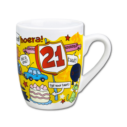 Taza 21 Años 12cm