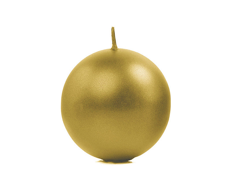 Velas Globo Oro Metálico 6cm 10pcs