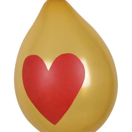 Globos Corazón 25cm 6pcs