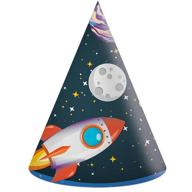 Sombreros de fiesta Space Race 6pcs