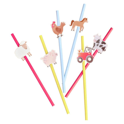 Pajitas Granja 19,5cm 16pcs