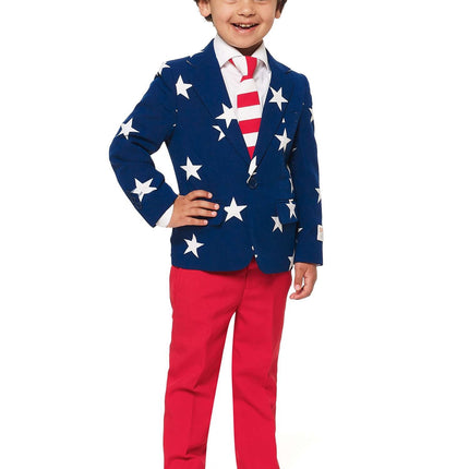 Traje USA Stars Stripes Niño OppoSuits