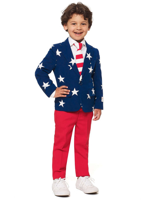 Traje USA Stars Stripes Niño OppoSuits