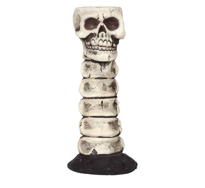 Portavelas Halloween Calavera 17cm