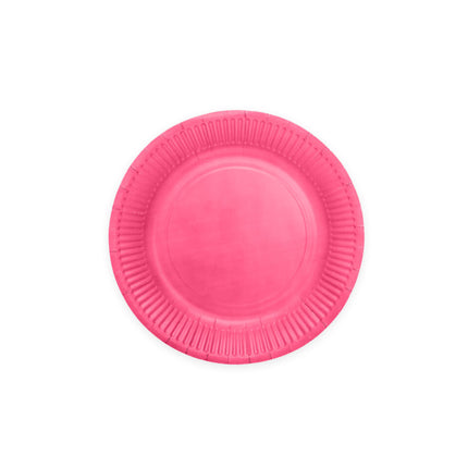 Platos Fucsia Papel 18cm 20ud