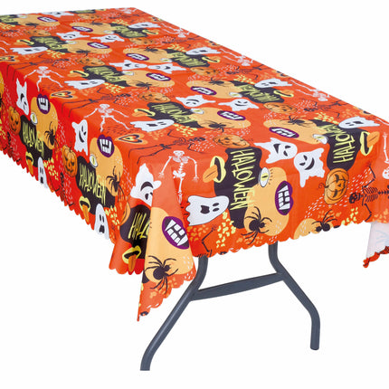 Mantel Halloween Naranja Fantasmas 1,77m