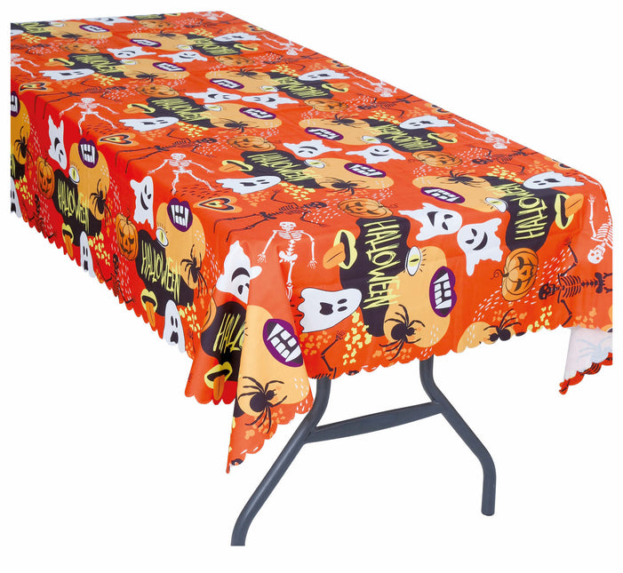 Mantel Halloween Naranja Fantasmas 1,77m