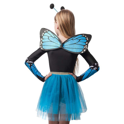 Conjunto Disfraz Azul Mariposa 4 piezas