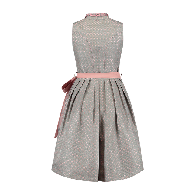 Vestido Dirndl Gris Oktoberfest Rosa Señoras