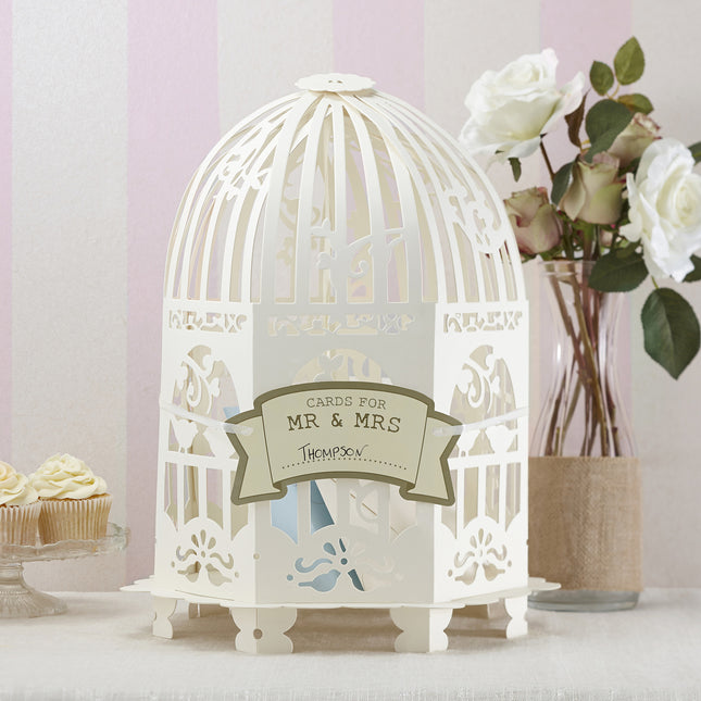 Tarjetero Beige Birdcage 33cm