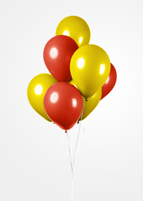 Globos Rojo Amarillo 30cm 10pcs