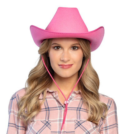 Sombrero de vaquero rosa