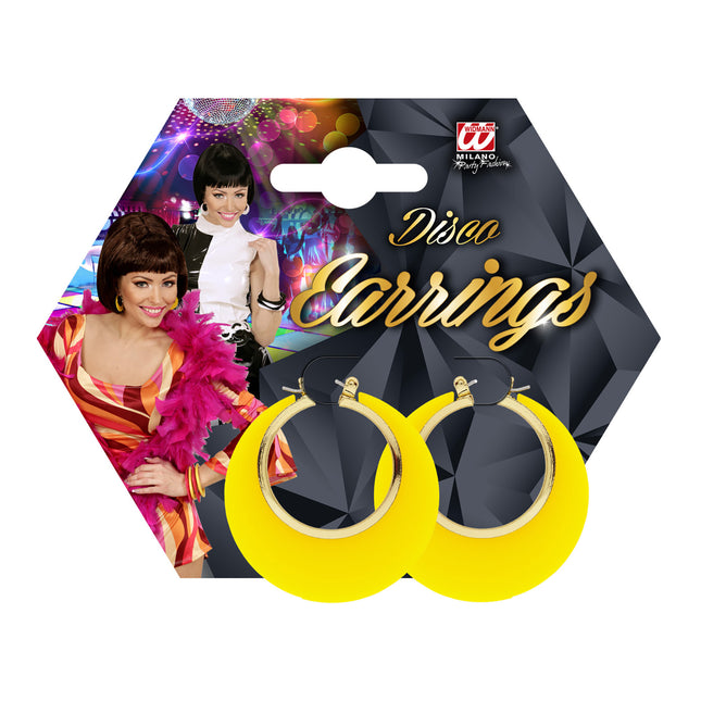 Pendientes Disco 70S Oro Amarillo