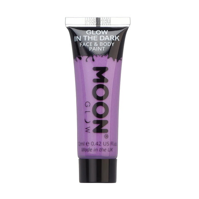 Moon Glow Pintura facial que brilla en la oscuridad Morado 12ml