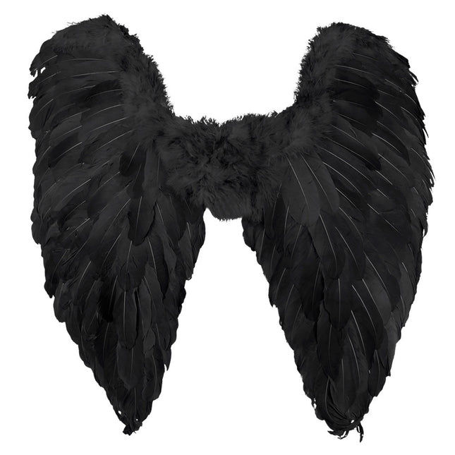 Alas de Ángel Plumas Negras 65cm