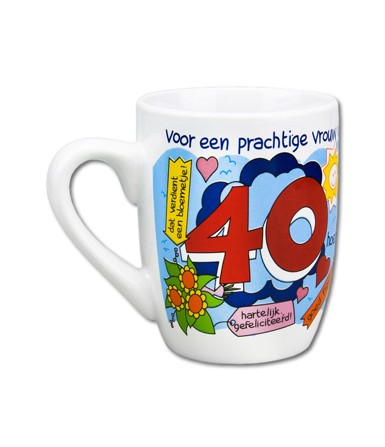 Taza 40 Años Mujer 12cm