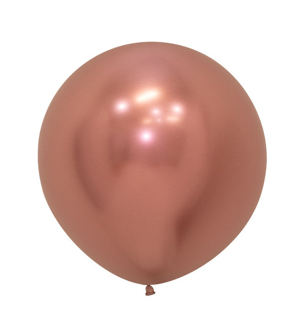 Globos Reflex Oro Rosa 61cm 3pcs