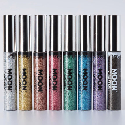 Lápiz de ojos de purpurina holográfica Moon Glitter Plata 10ml