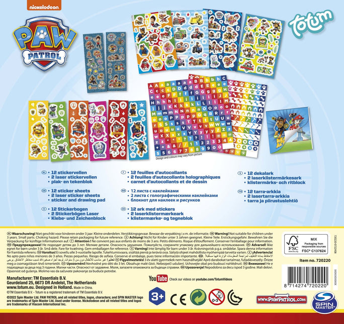 Juego de pegatinas Paw Patrol grande