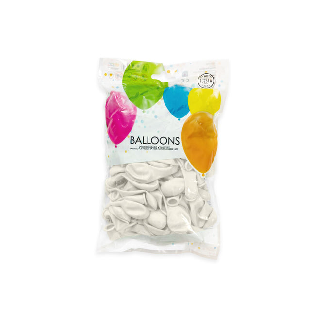 Globos Blancos Metálicos 13cm 100pcs