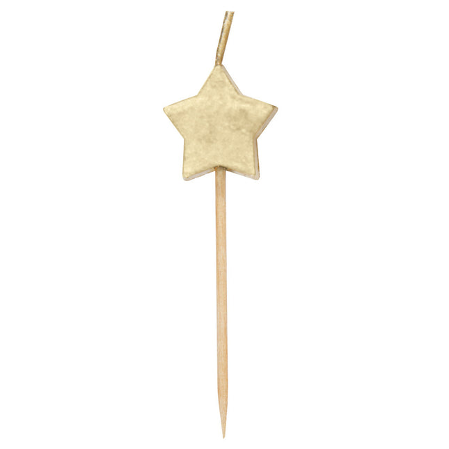 Velas Estrella Oro 6pcs