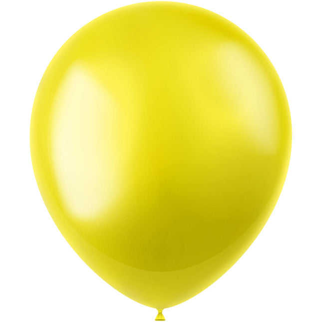 Globos Amarillos Metálicos Zesty Yellow 33cm 10pcs